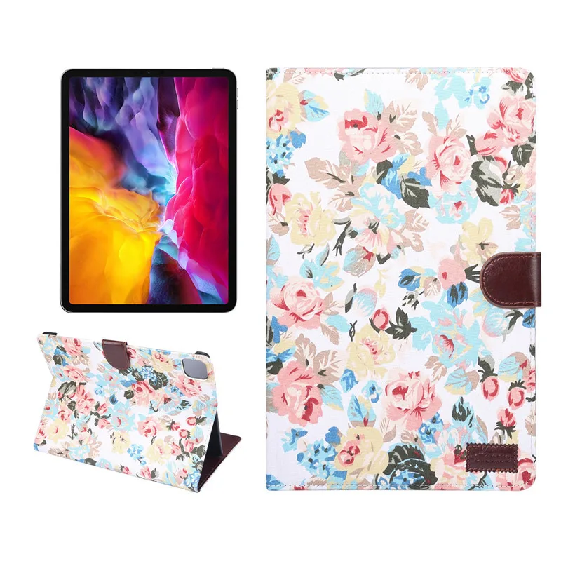 

Floral Small Fresh Protective Cover Suitable for IPad Air4 Leather Jacket Lightweight Protective Shell 10.9 Inches
