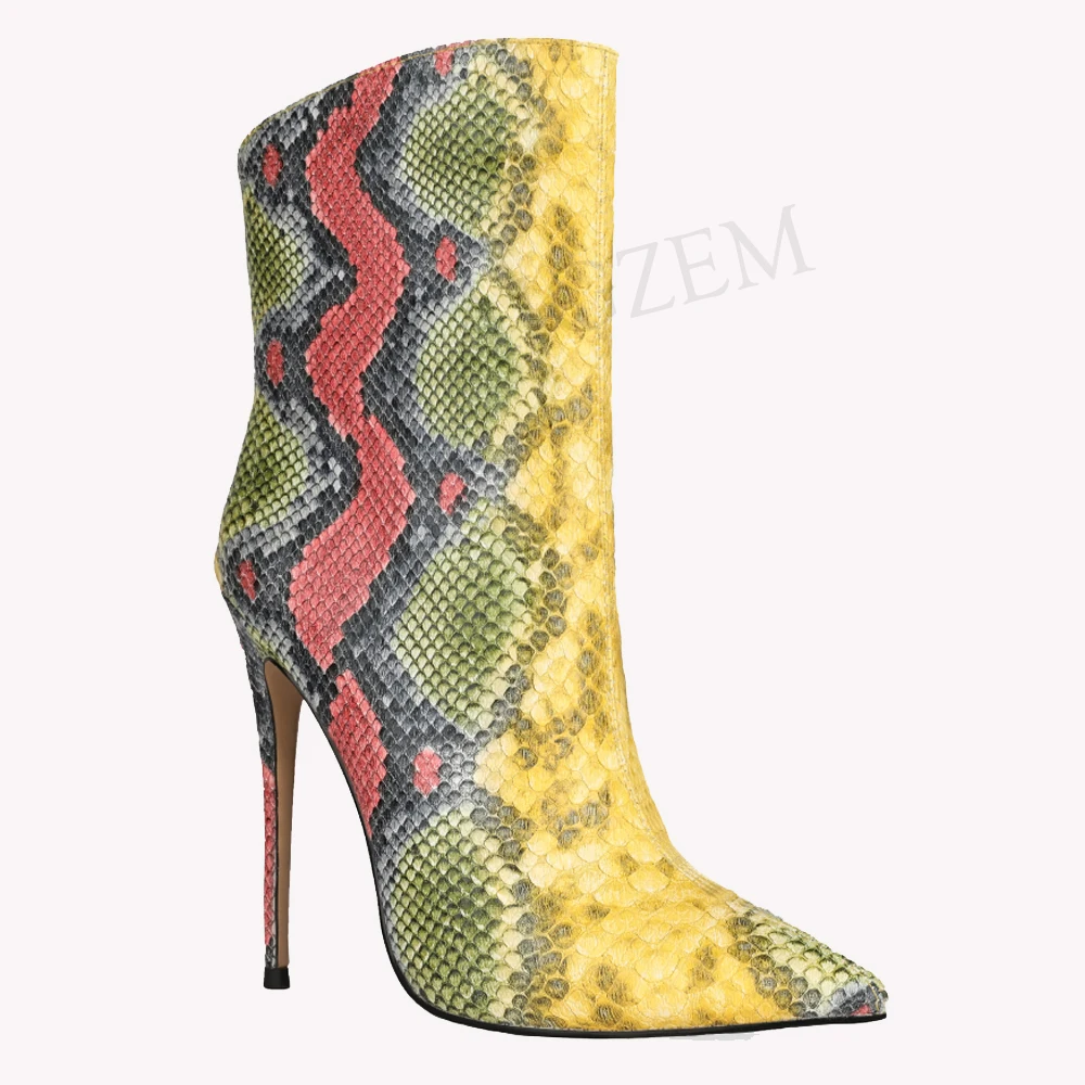 LAIGZEM/женские ботильоны в стиле знаменитостей Сапоги на высоком каблуке со