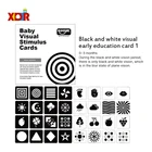 Детские игрушки Монтессори, черные и белые флэш-карты, Детские сенсорные высококонтрастные визуальные стимуляции, Обучающие флэш-карты для занятий