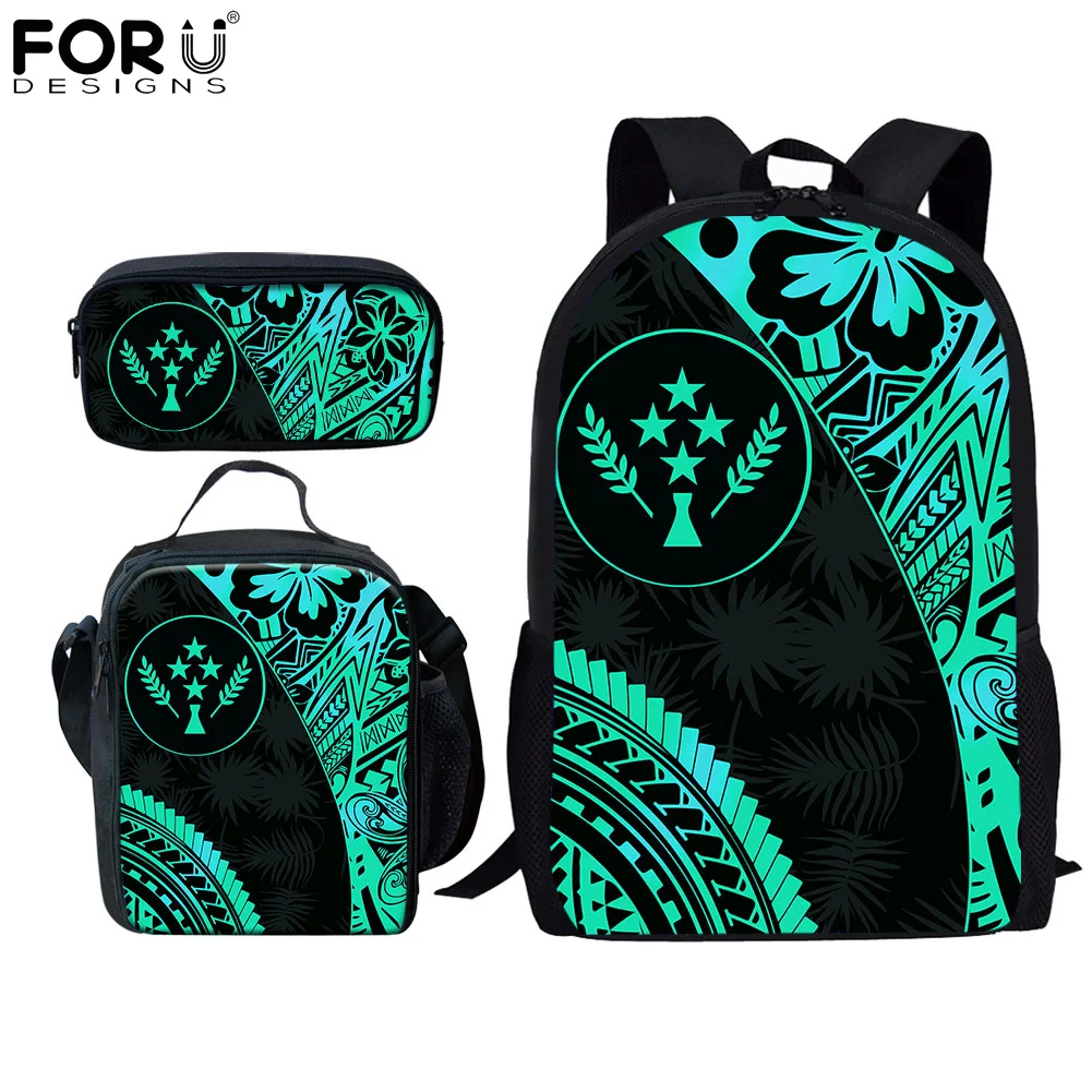 

Модный школьный ранец для девочек FORUDESIGNS Kosrae, полинезийский цветочный дизайн, студенческий рюкзак, прочные сумки для книг для подростков, бо...