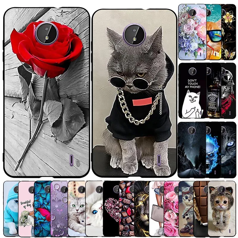 Задняя крышка для Nokia C10 C20 силиконовый мягкий ТПУ защитный чехол телефона XR20