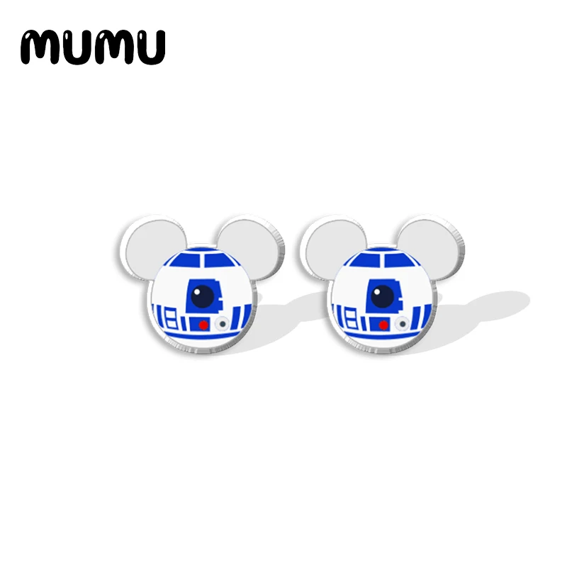 Новинка 2021 серьги-гвоздики в виде Дарта Вейдера Минни Маус Звездные войны