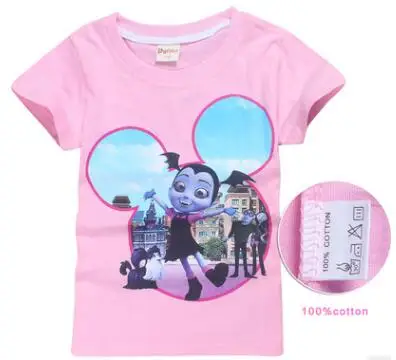 Детский осенний популярный стильный с героями мультфильма Моана Vampirina футболки