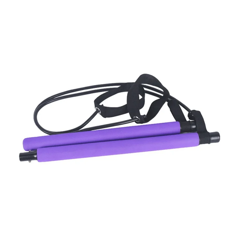 

Yoga Elastic 2 Foot Loops Pilates Bar Lightweight Trainer Pilates Bar Gym Stick Body Workout Belts