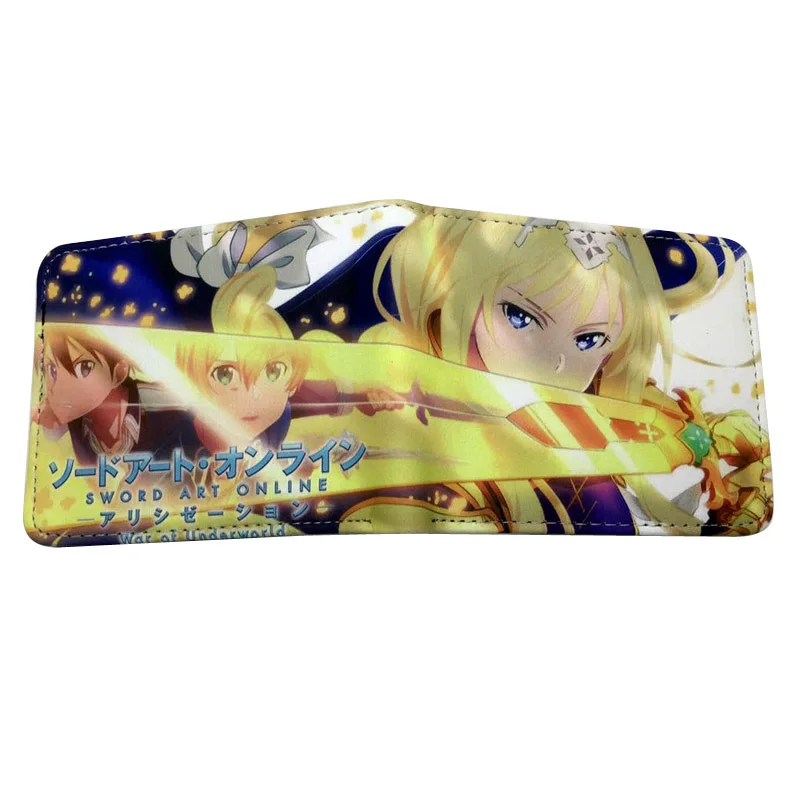 Искусство меча в Интернете Чехол-бумажник с рисунком Стиль Bi-Fold кошельки