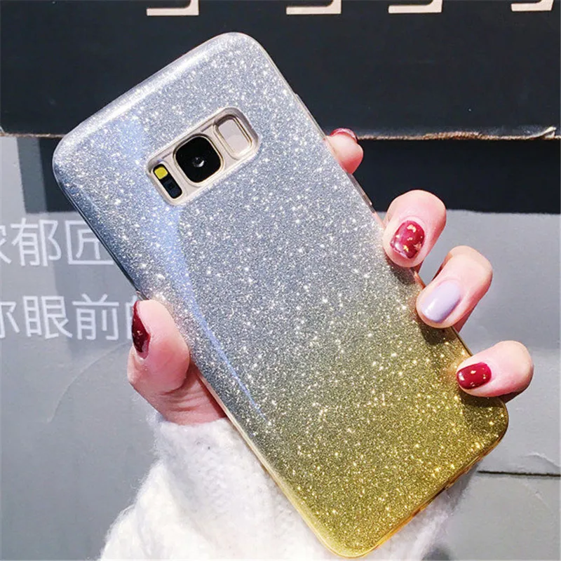 Блестящий сияющий блеск силиконовый для мобильного телефона чехол samsung A8S S10 Lite plus