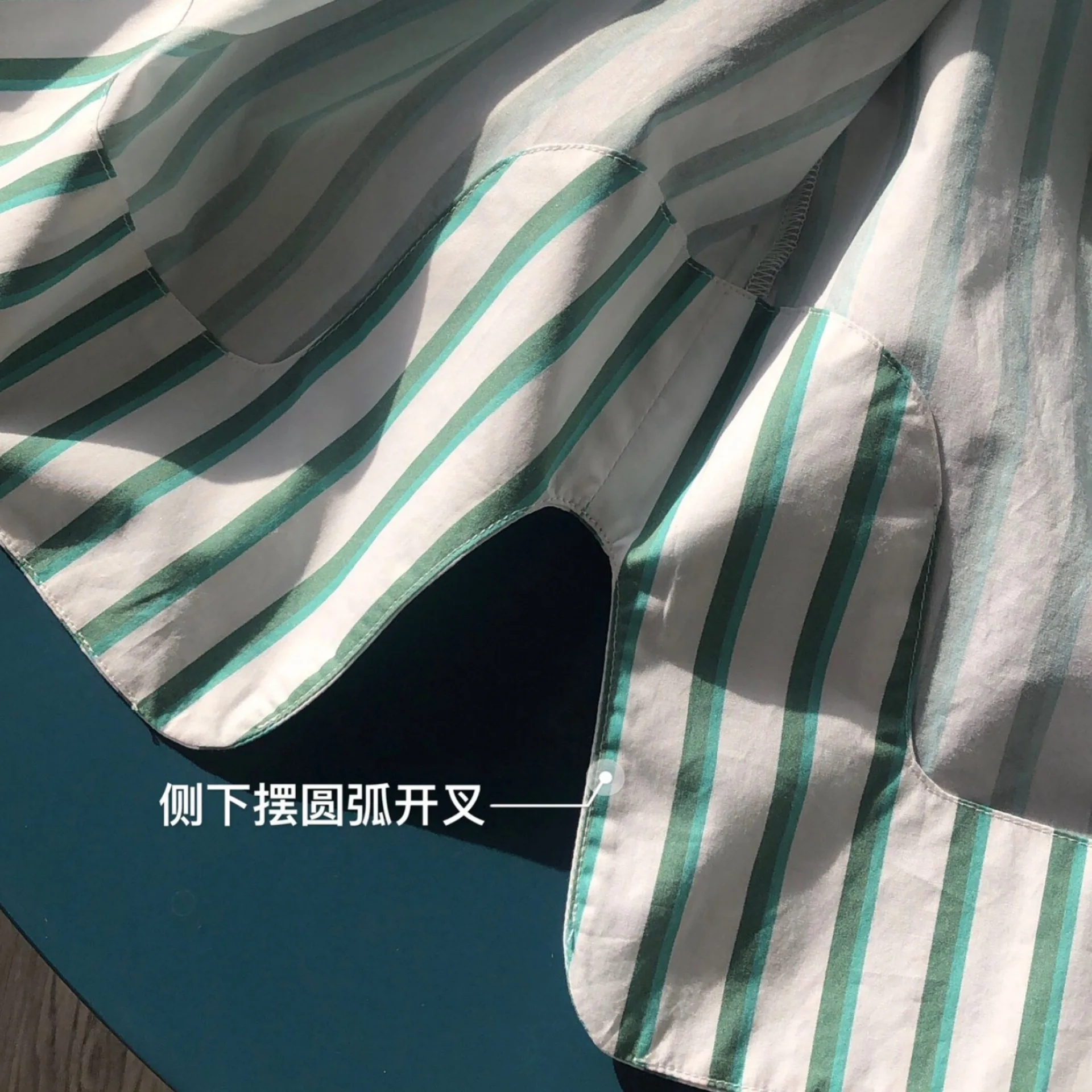 

2021 spring and summer new style blouse cotton multicolor ruffled large lapel three-color shirt