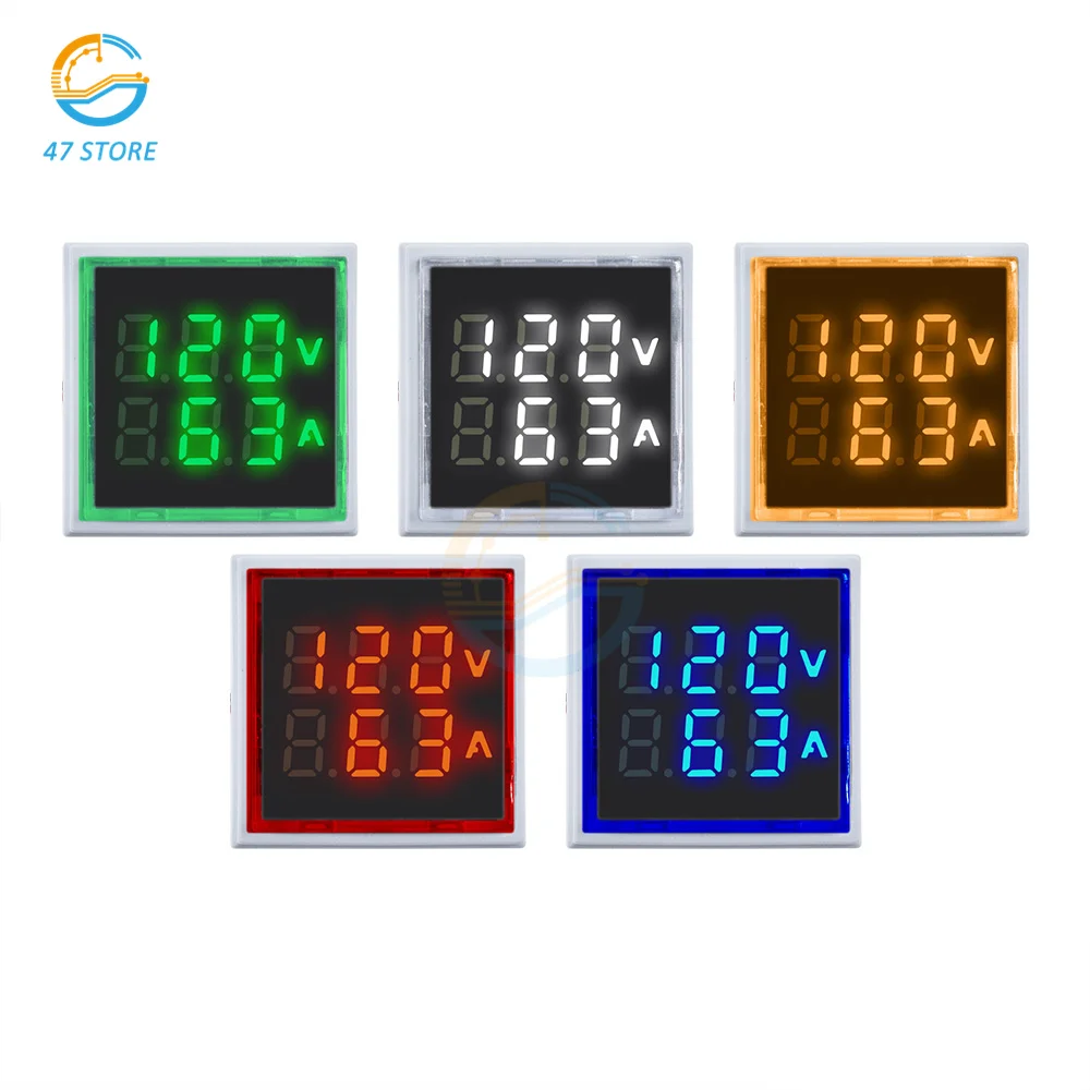 

Круглый квадратный фотоамперметр, 50-500 В, 0-110 А, измеритель напряжения и тока, 220 В переменного тока, в, 10 А, 20 А, прибор для проверки напряжения в автомобиле и мотоцикле