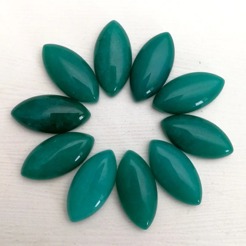 Бусины из Малахита зеленые кабошоны в форме маркиза кабошон 12 шт./партия