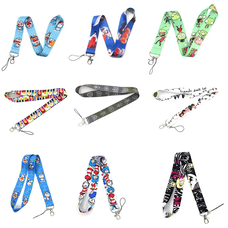 

Мультяшный ремешок на шею, ремешок для ключей, ID-карты, значок, держатель, ремешки, ремень для ключей