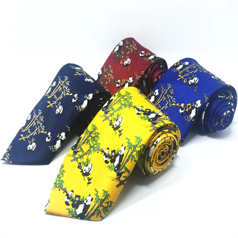Мужской галстук в традиционном китайском стиле с принтом дракона панды|Мужские