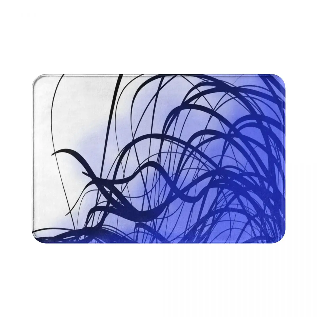 

Коврик для входа из полиэстера, нескользящий, синий