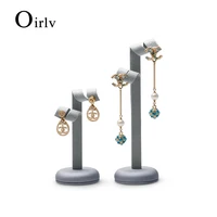 oirlv 2021 new high end pu leather earring display stand store special display storage jewelry display props