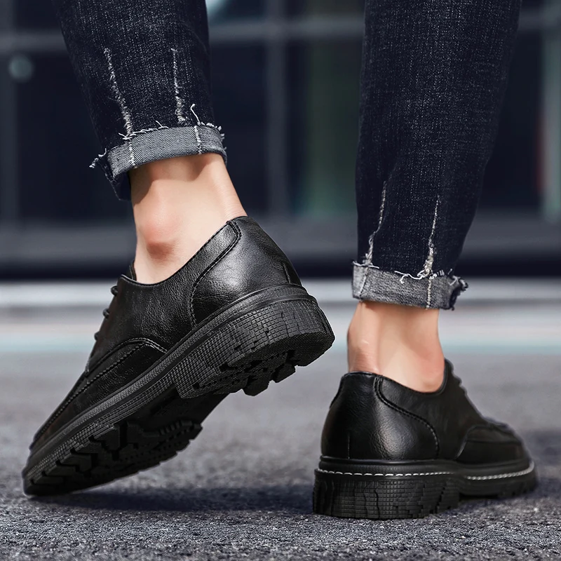 Мужские туфли-оксфорды в британском стиле натуральная кожа деловые официальные