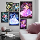 Disney Принцесса эльфов мультфильм плакат Белль Тиана фото детская стена искусство Декор для детской комнаты подарок