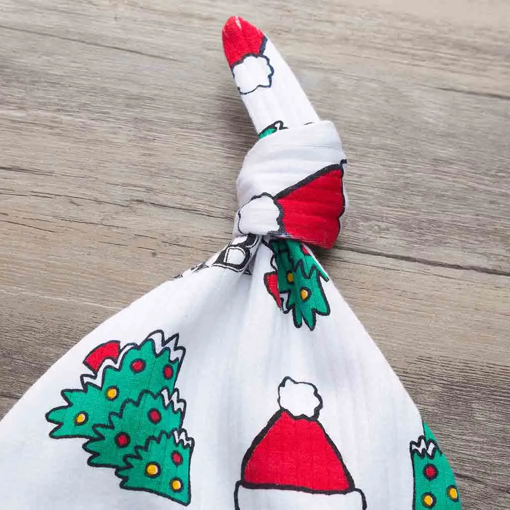 Рождественский принт для маленьких мальчиков и девочек комбинезон боди штаны