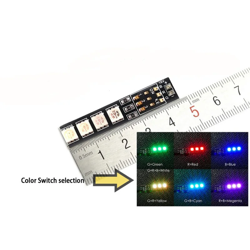 RGB5050 светодиодный 12V Lipo battery 7 цветов световая плата навигационная лампа Multirotor Cross