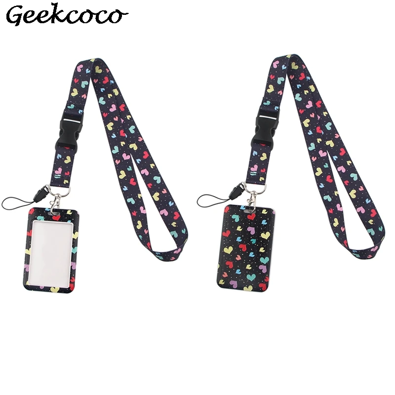 

20 шт./лот J2039 Мультяшные держатели для карт в форме сердца чехол для телефона брелок для камеры USB держатели на шею шнурок с брелоком
