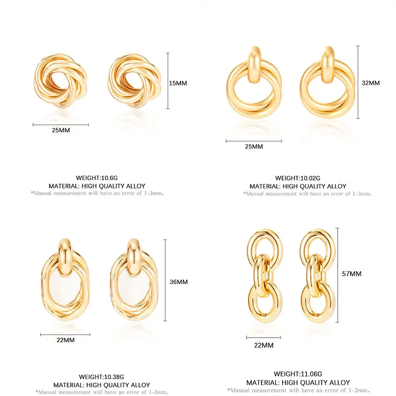 

Fashion Metal Geometric Pendant Heart Women's Earrings For Women Bohemia Vintage Golden Hanging Earrings 2021 New Jewelry