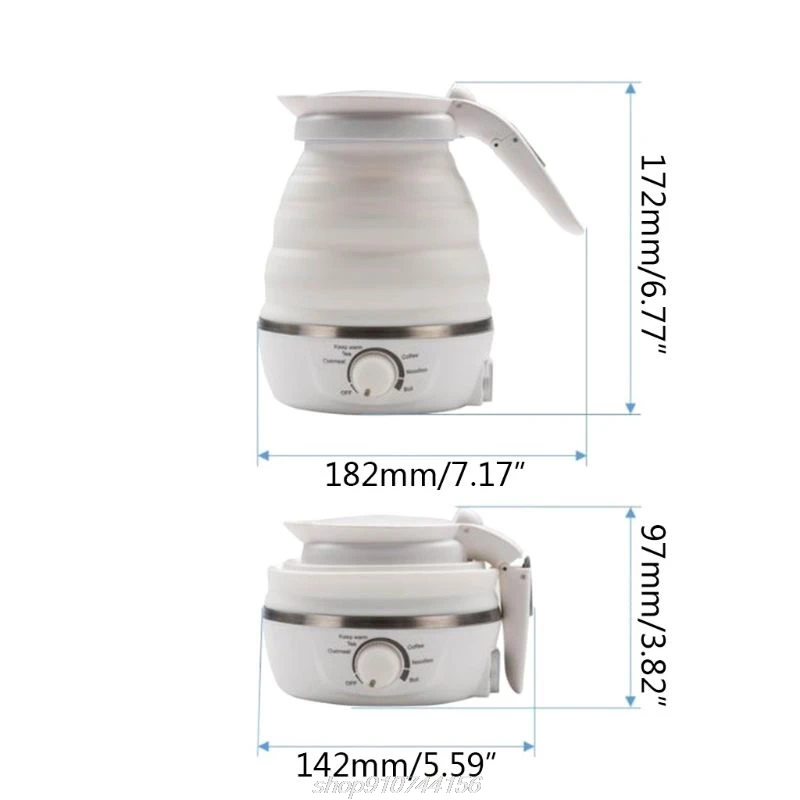 

Travel Foldable Electric Kettle Food Grade Silicone Collapsible Water Kettle Boil Dry Protection Portable D15 20 Dropshipping