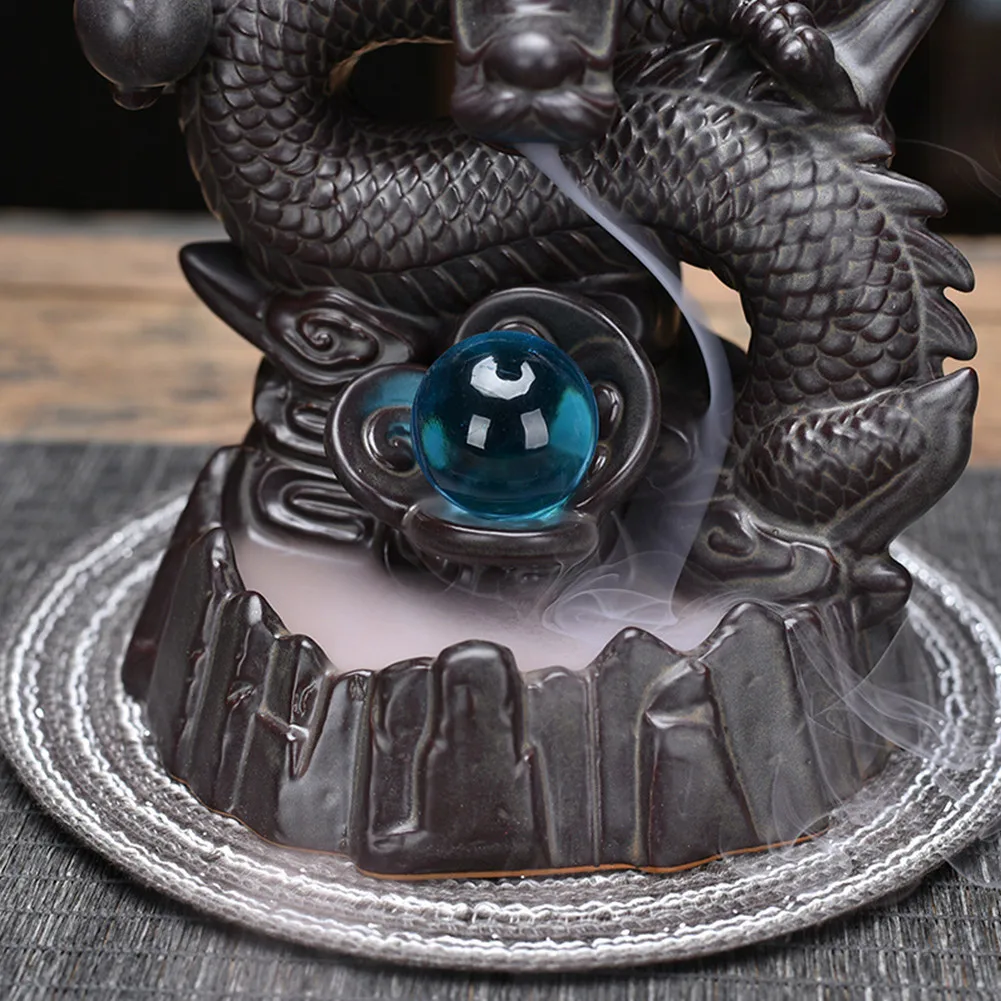 

Ceramic Incense Burner Backflow Incense Burner Creative Home Decor Dragon Buddhist Temple And Living Room