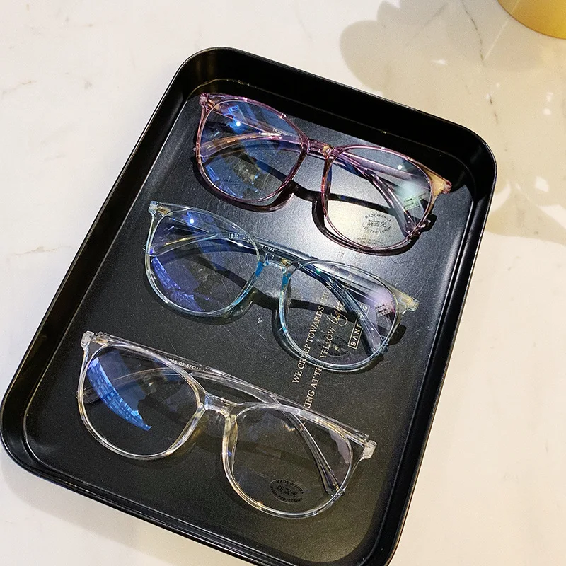 

UVLAIK Transparent Computer Glasses Frame Women Men Anti Blue Light Round Eyewear Blocking Glasses Optical Spectacle Eyeglass
