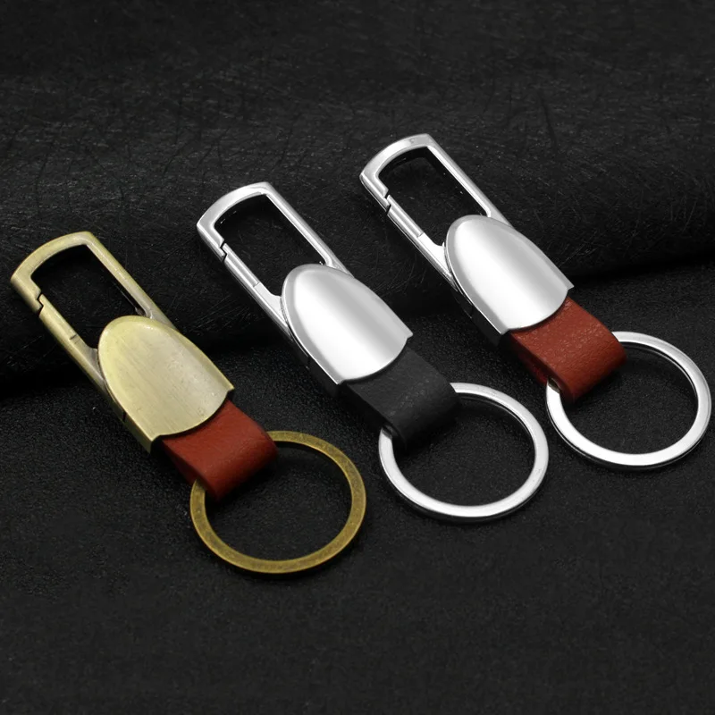 Мужской деловой кожаный металлический брелок для ключей креативная мода