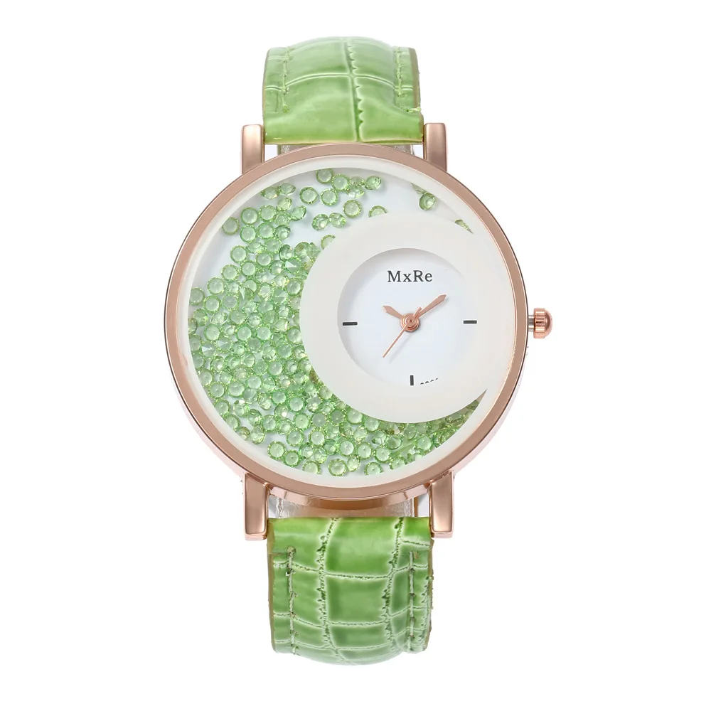 

Quicksand Rhinestone Watch Creative Crocodile Pattern Women's Belt Fashion Watch luxury watch