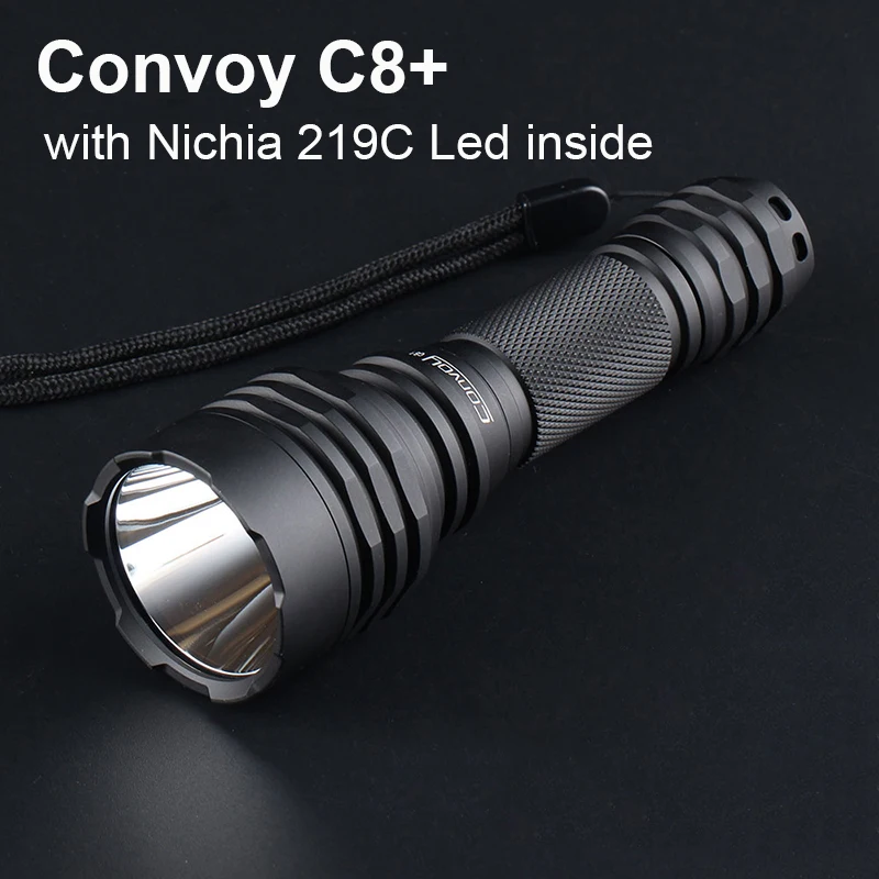 Светодиодный фонарь Convoy C8 Plus с Nichia 219C 7135*6 портативный тактический светильник