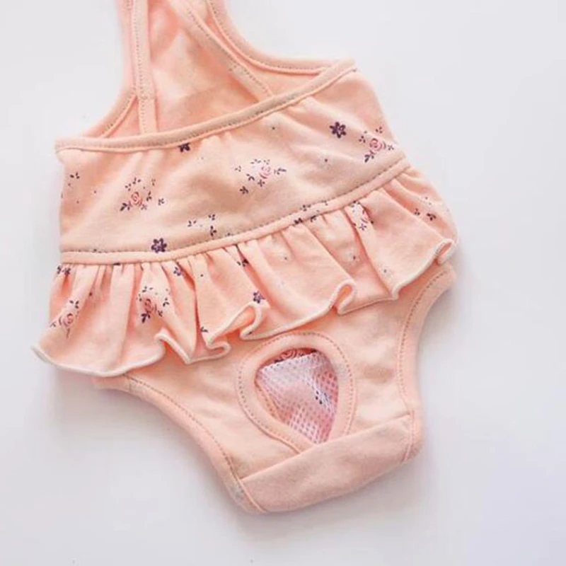 Собака физиологические трусы собаки для девочек розовый комбинезон санитарно