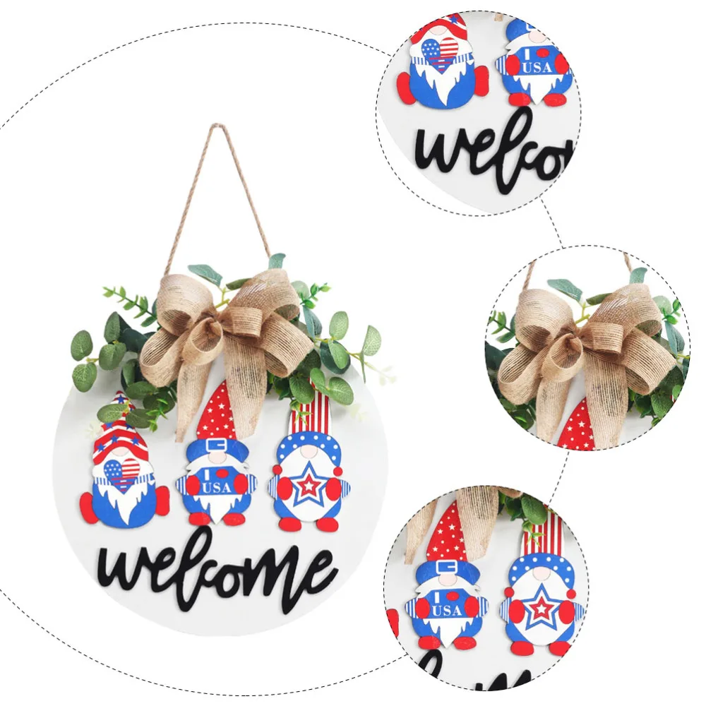 

1Pc Independence Day Gnome Pattern Hanging Decor Decorative Wall Door Pendant