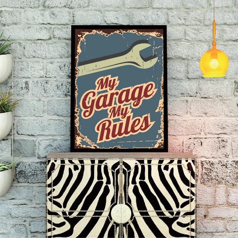 Знак обслуживания автомобиля винтажные плакаты и принты для гаража ретро