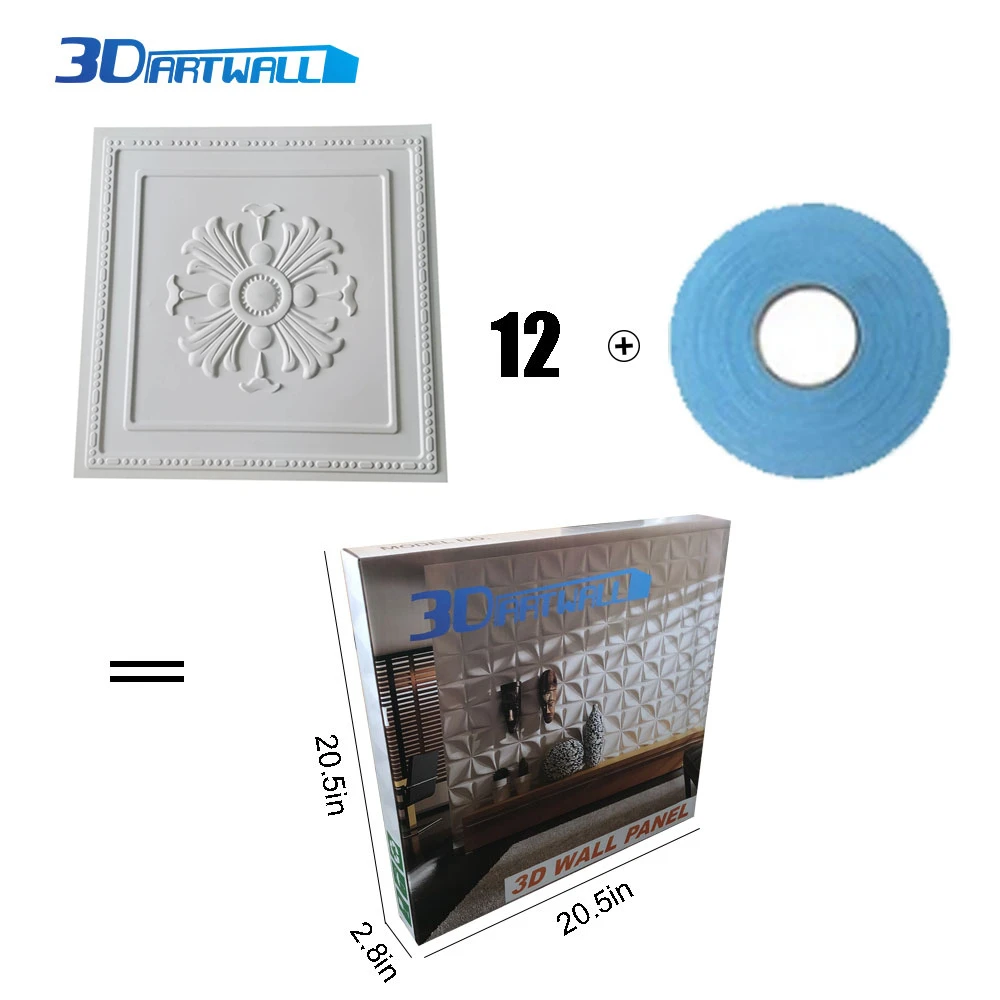 3DARTWALL белые декоративные 3D панели из ПВХ текстурированные стеновые декорации Cornus