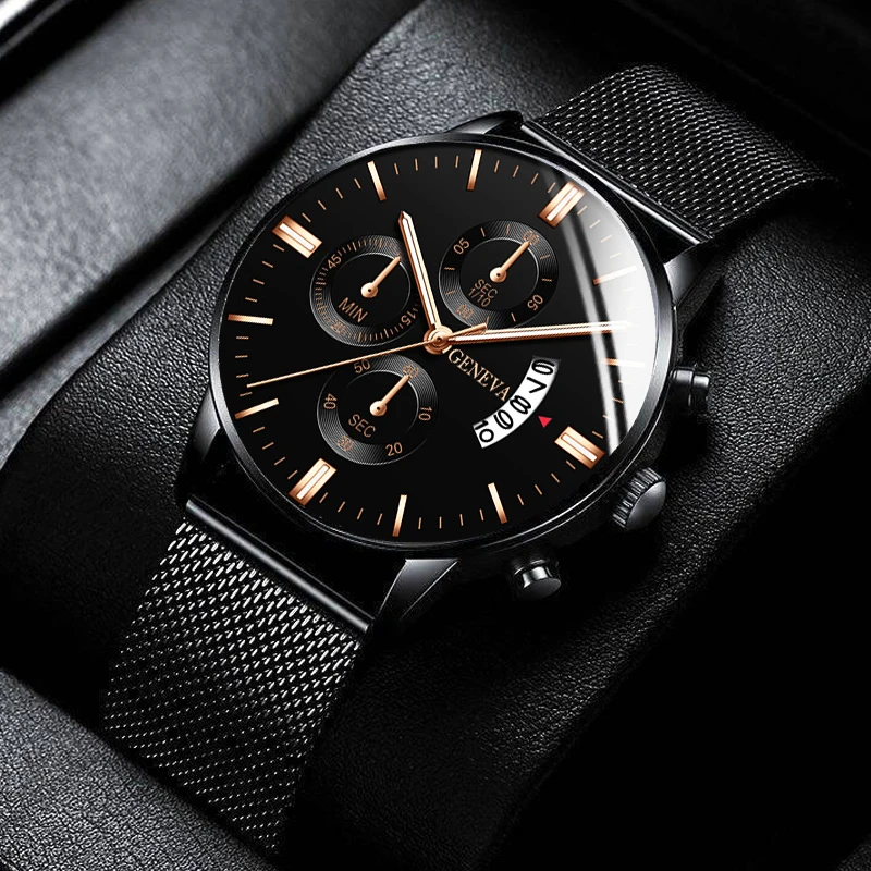 2021 manner Uhren Luxus Berühmte Marke Manner Edelstahl Mesh Gurtel Kalender Uhr Business Quarzuhr Relogio Masculino |