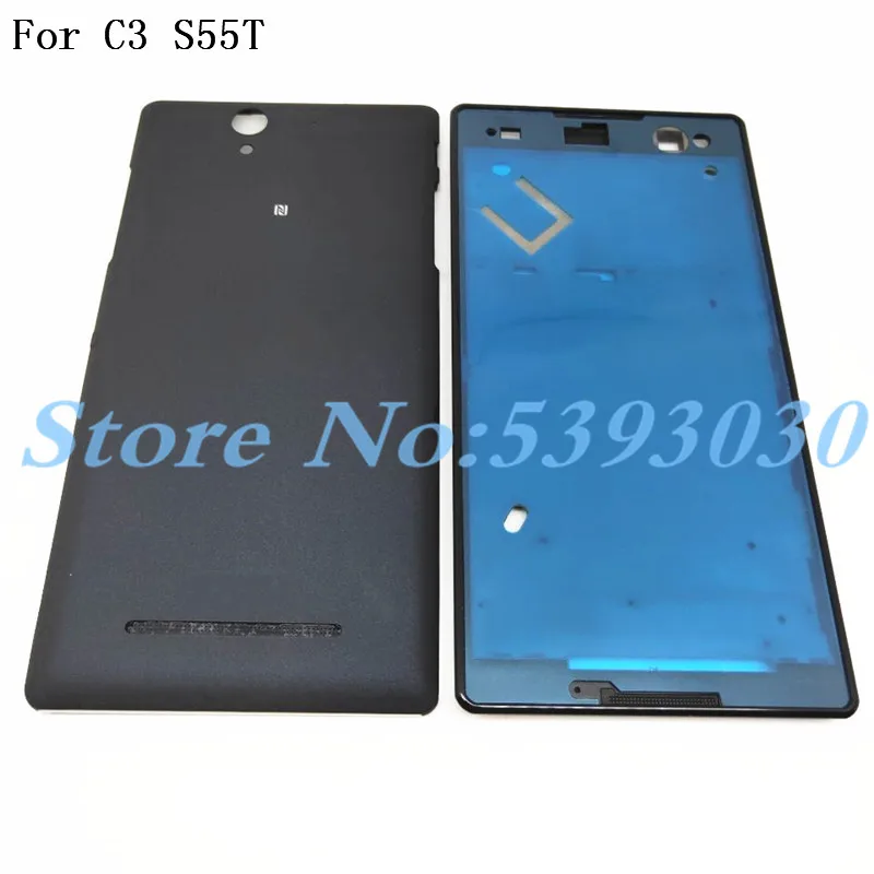 Рамка для ЖК дисплея с полным корпусом рамка корпуса Sony Xperia C3 S55T сменная передняя