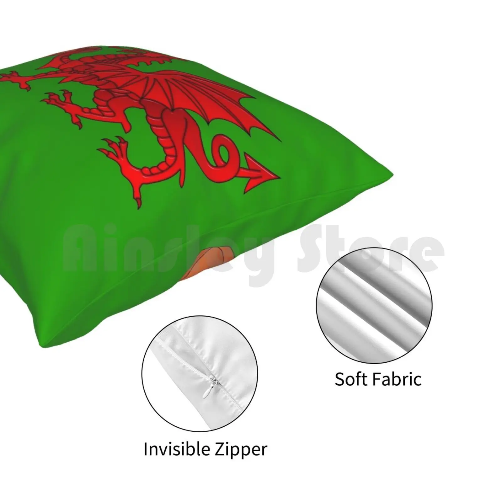 Чехол с валлийским драконом регби-мячом наволочка принтом для дома мягкий чехол