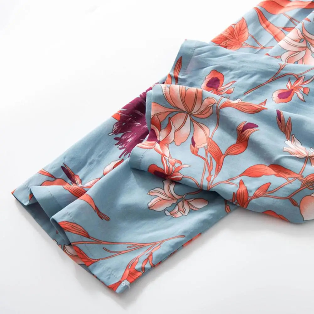 Женский Повседневный хлопковый пижамный комплект пижама с принтом из 3 предметов