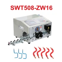 swt508 zw16 updated 4 rollers computer automatic wire stripping and bending machine for angle bender and customized bending