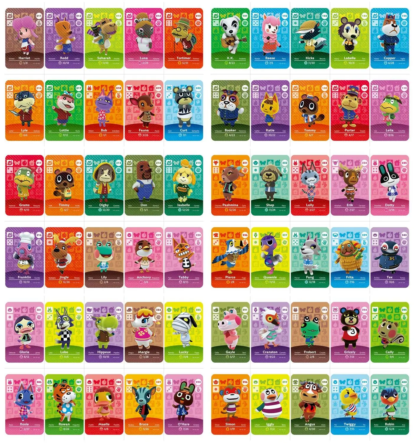 Английская версия Amiibo Card NS серия 3 (275 300) игра с животными скрещенная карта