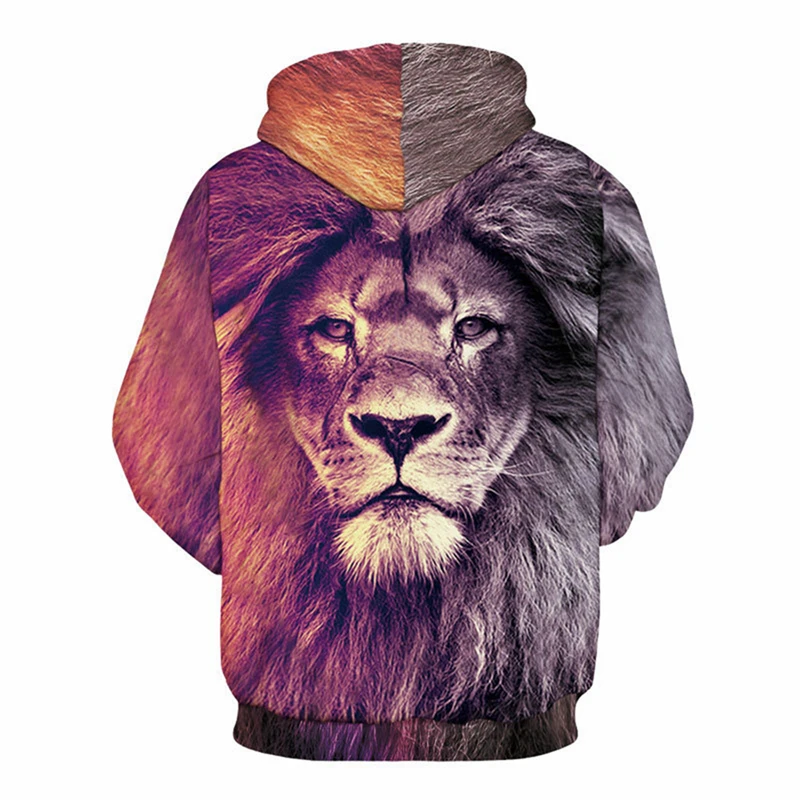 

Lyprerazy Lion Print Hoodies Hip Pop Hooded Pullovers Tops Hoody Street Wear New Fashion Men/Women 3d Sweatshirts