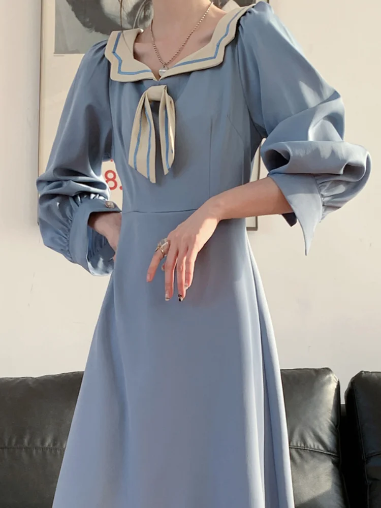 

ZHOUTAYLOR Woman Dress Summer New Fashion Elegant Vestidos Female V-Neck A-LINE Casual Sweet Full Sleeve Dresses Femme S0359