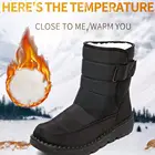 Ботинки женские до щиколотки, водонепроницаемые теплые зимние Нескользящие простые ботинки с подкладкой, новая модная Толстая Женская обувь на плоской подошве