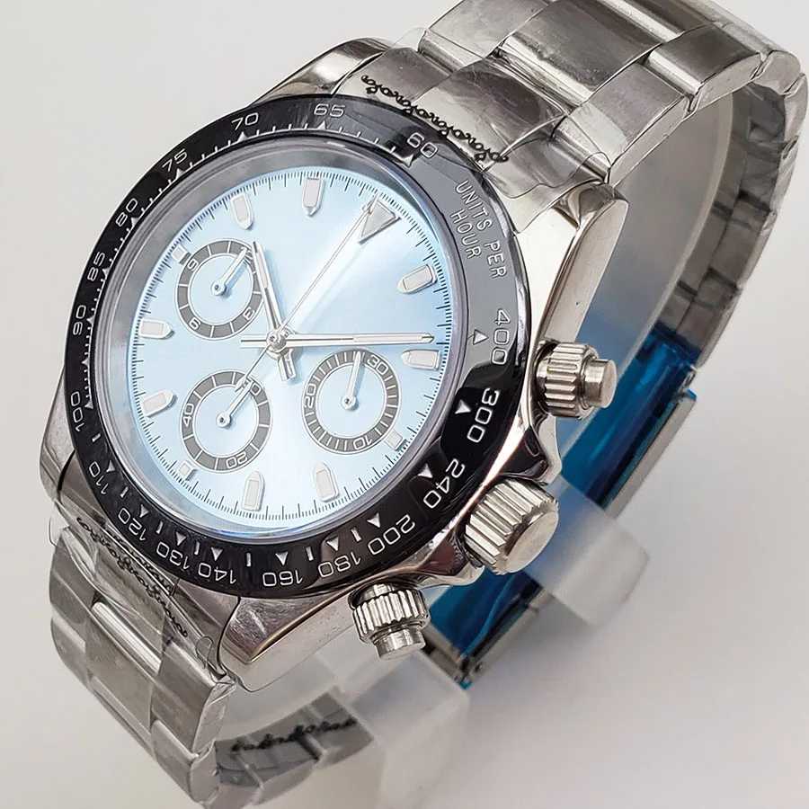 Часы мужские кварцевые часы хронограф из нержавеющей стали светящиеся