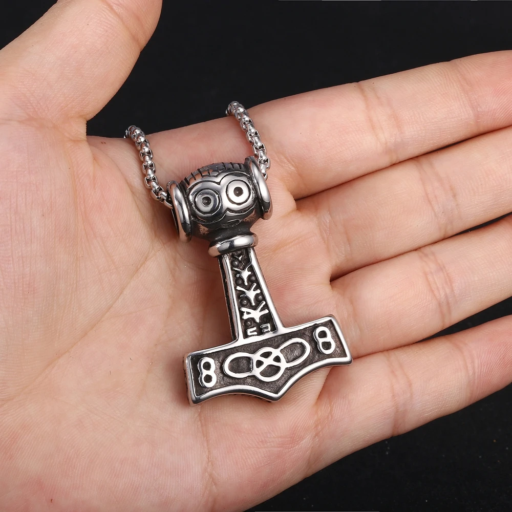 Мужские викинги подвески из нержавеющей стали ожерелье Крест шаблон кулон