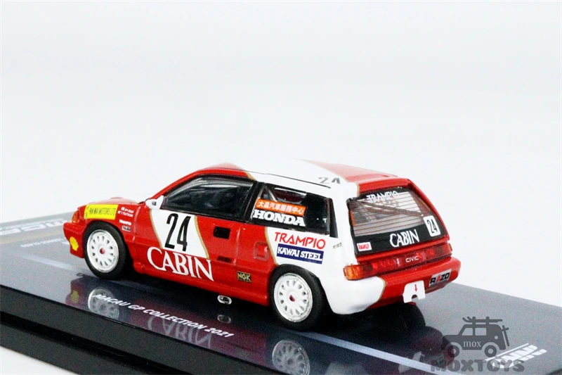 INNO 1:64 HONDA CIVIC Si E-AT #24 cabina Macau Guia Race 1988 2nd 1600cc Clase de coche fundido a presi&oacute;n-3