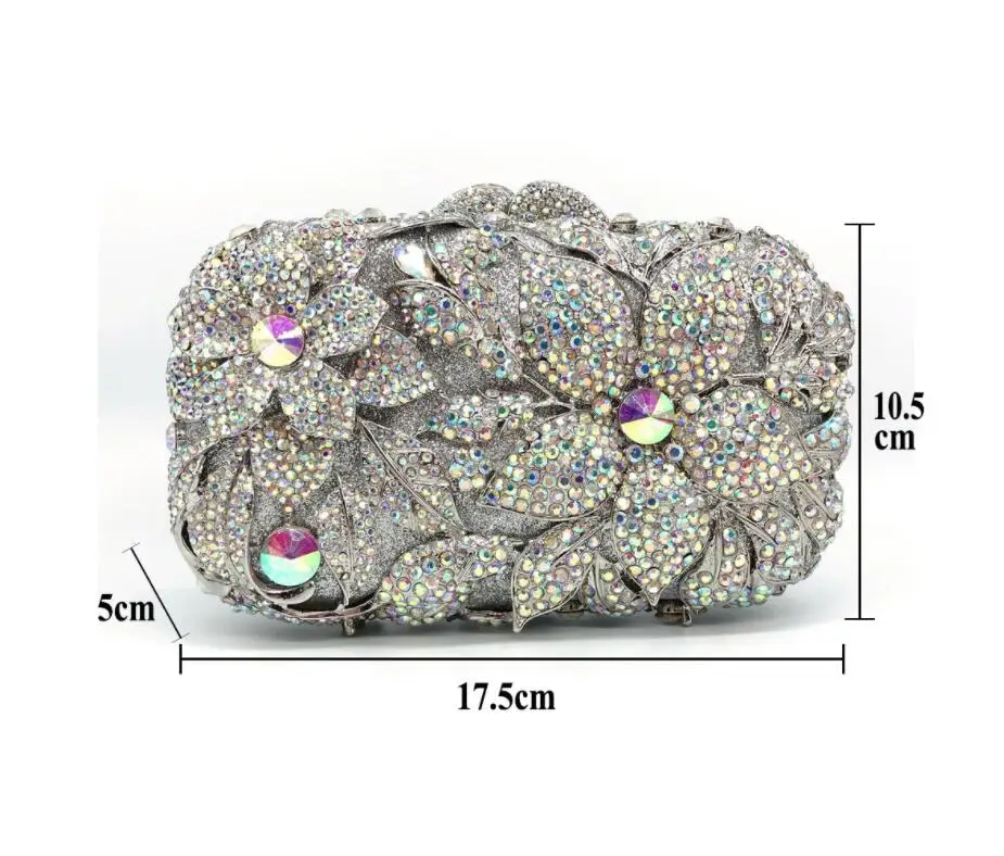 

Ladies Banquet Clutch, Diamond Dinner Bag, Hollow Diamond Cosmetic Bag