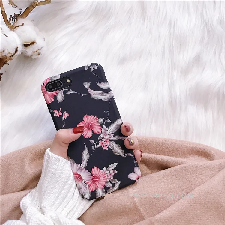 4 GIMFUN Роскошный Ретро чехол для телефона с цветочным рисунком для Iphone 11 Pro Max жесткий пластиковый чехол для IPhone Xr X Xsmax 7 8 6 Plus - Цвет: 4