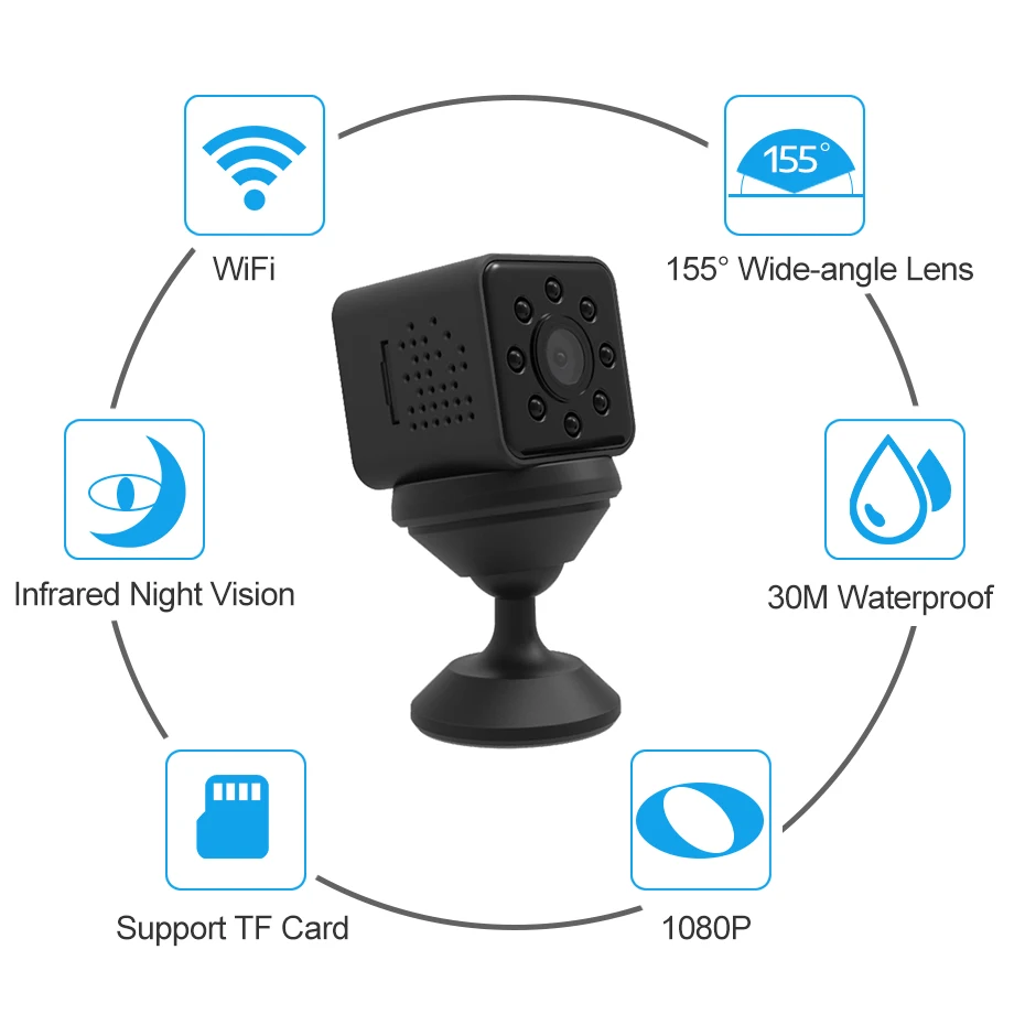 New Mini Camera SQ23 HD 1080P WIFI Night Vision Waterproof Shell Sport Cam DVR Recorder Motion Detected Small Camcorder | Электроника