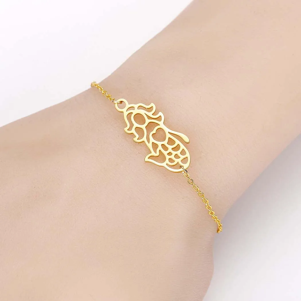 Новый модный браслет Kinitial для океана Очаровательная цепочка с русалкой браслеты