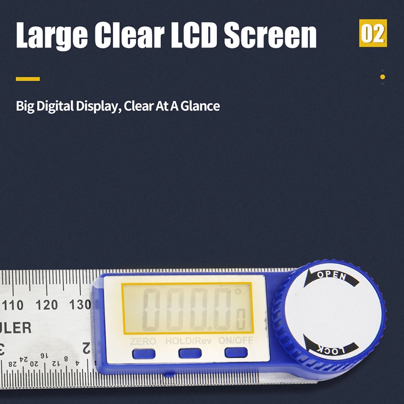 Цифровой транспортир угловой Гониометр электронная фотолинейка металлическая